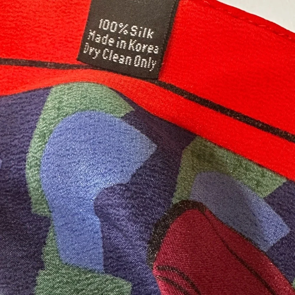 Vibrant Silk Colorful Insect long Print‎ Scarf